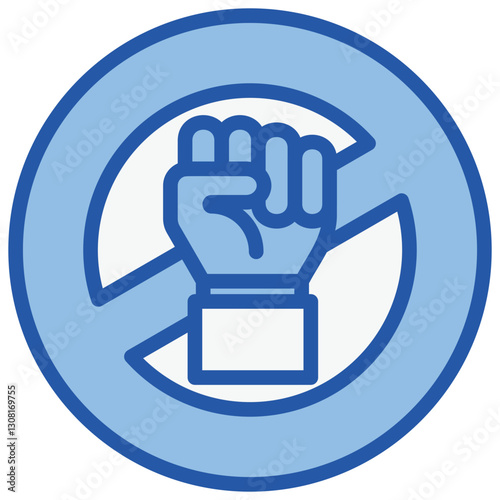 Disenfranchisement Blue White Icon