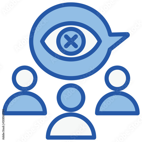 Stereotype Blue White Icon