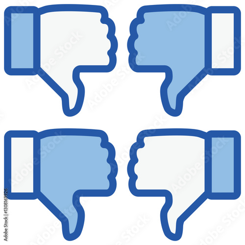 Vilification Blue White Icon