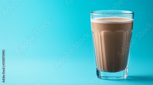 Wallpaper Mural Cool iced coffee on a blue background, refreshing summer drink Torontodigital.ca