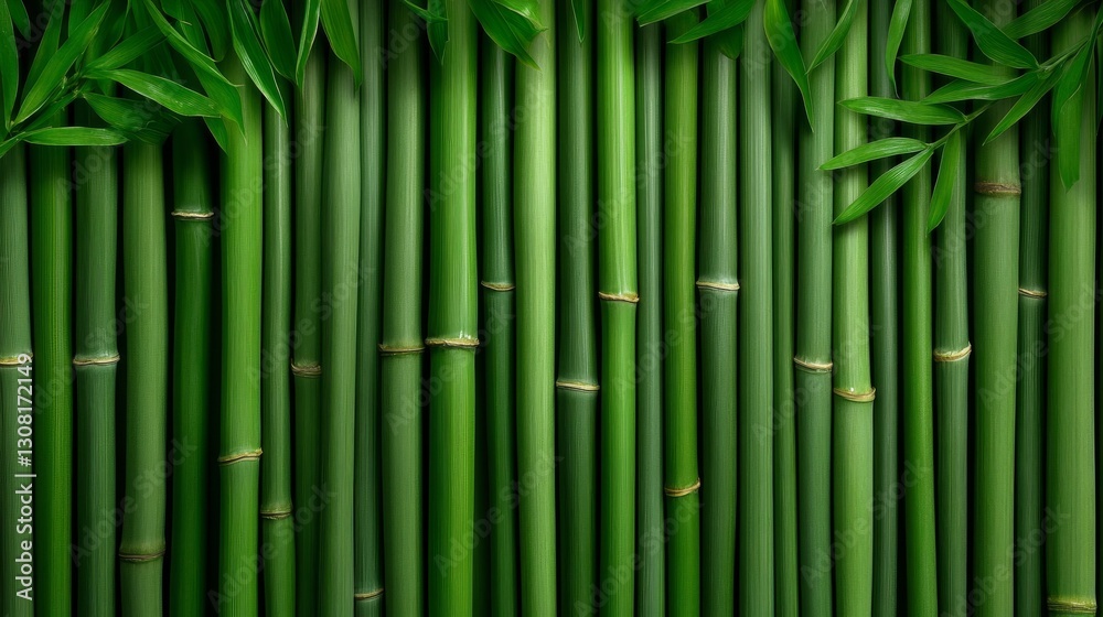 Fototapeta premium Bamboo wallpaper, natural and calming interior wall decor for home or office