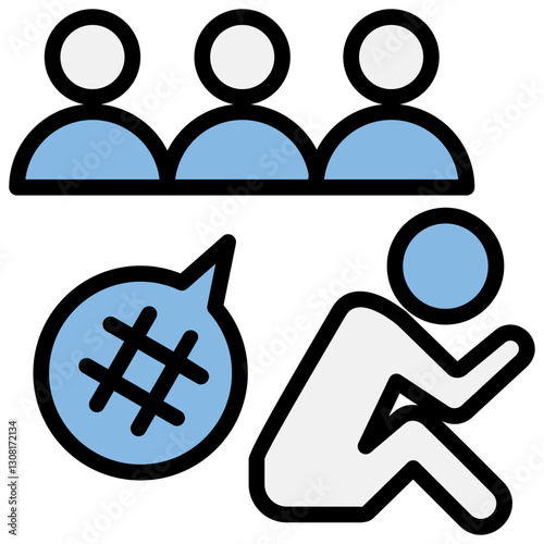 Alienation Blue Black Icon