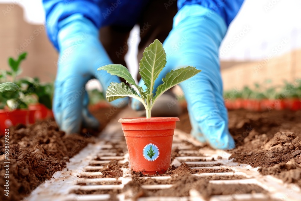 Encouraging local sustainable farming efforts in Saudi Arabia aiming to reduce environmental damage .