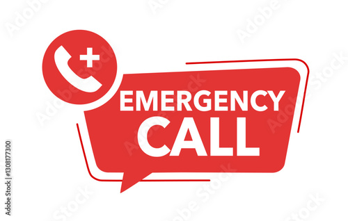 Emergency call icon. SOS emergency call. Emergency message. SOS icon. Emergency hotline. 911 calling. Hotline concept. First aid. Vector illustration.