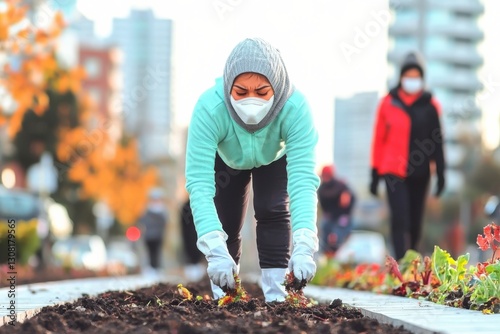 Obraz na płótnie Establishing large-scale tree planting programs being implemented in Ukraine to combat rising air pollution . w salonie
