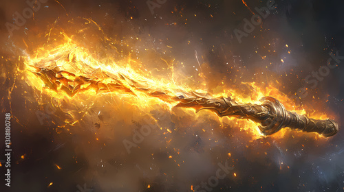 Arcane firestorm crackling with magical energy. Arcane - Relic. Illustration