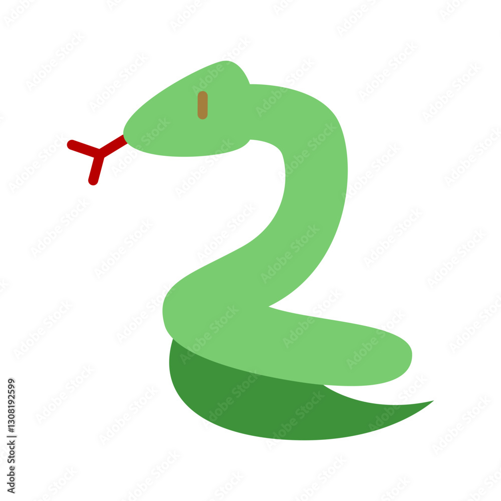 Naklejka premium snake zodiac element