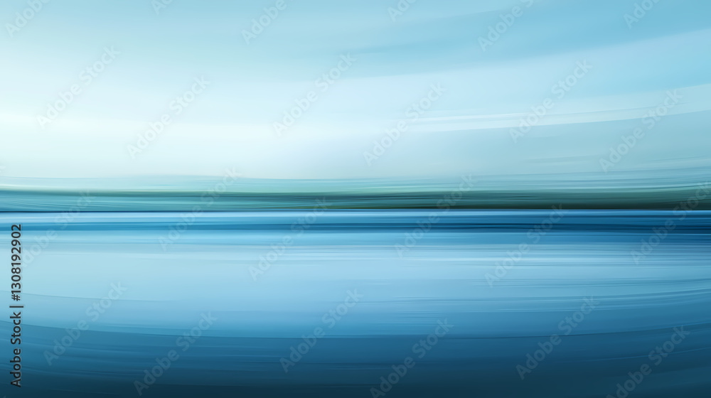 Blurred blue abstract background with horizontal lines giving an impression of movement, ideal for technology or speed related concepts. Luminous - River. Illustration Blurred blue abstract background with horizontal lines giving an impression of movement, ideal for technology or speed related concepts. Luminous - River. Illustration