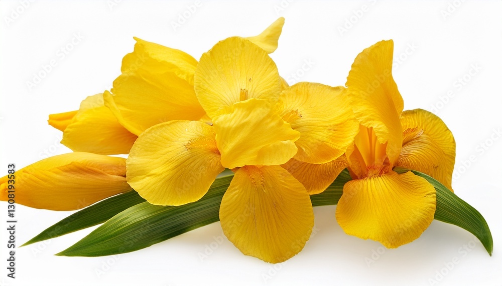 Obraz premium yellow iris isolated on white