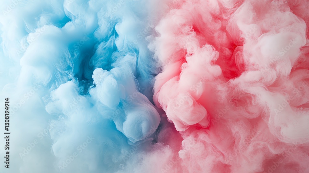 Fototapeta premium Pastel cotton candy clouds with a surreal dreamy feel, whimsical abstract background