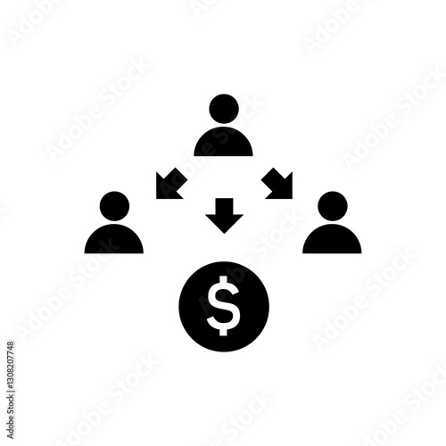 Mutual fund icon isolated on white background