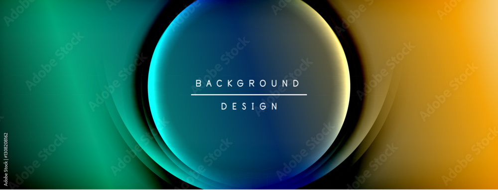 Naklejka premium Bright rainbow style color gradient with curve round shape line background. Vector Illustration For Wallpaper, Banner, Illustration, landing page