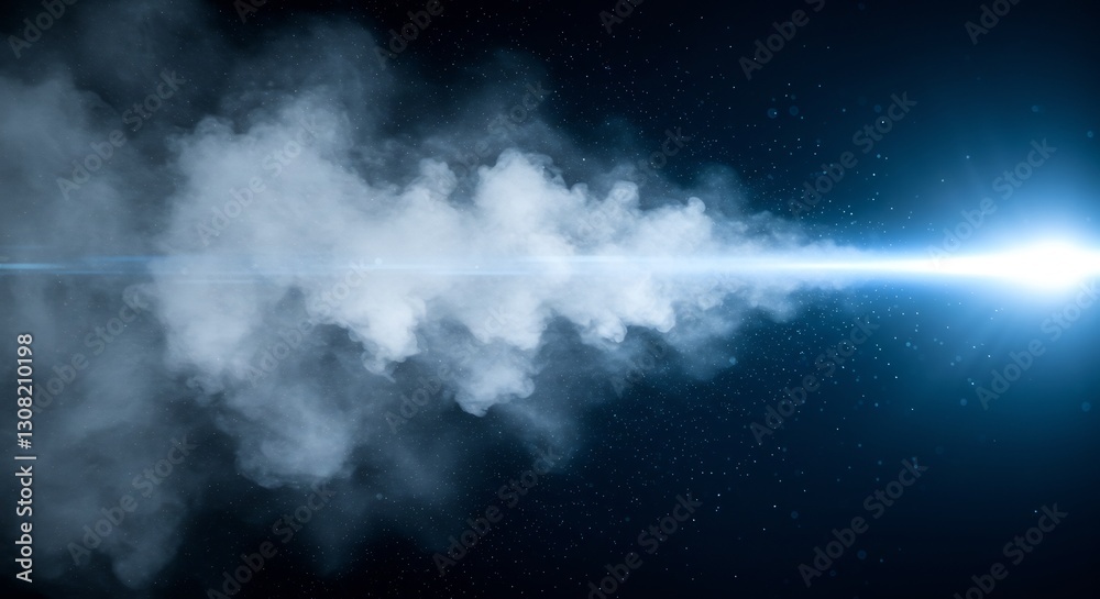 Fototapeta premium Dynamic Vapor Trail Bright Light Swirling Smoke. AI Generated