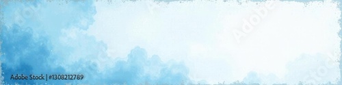 Distressed white paper, soft blue border Abstract cloudy texture , backdrop, parchment, wallpaper