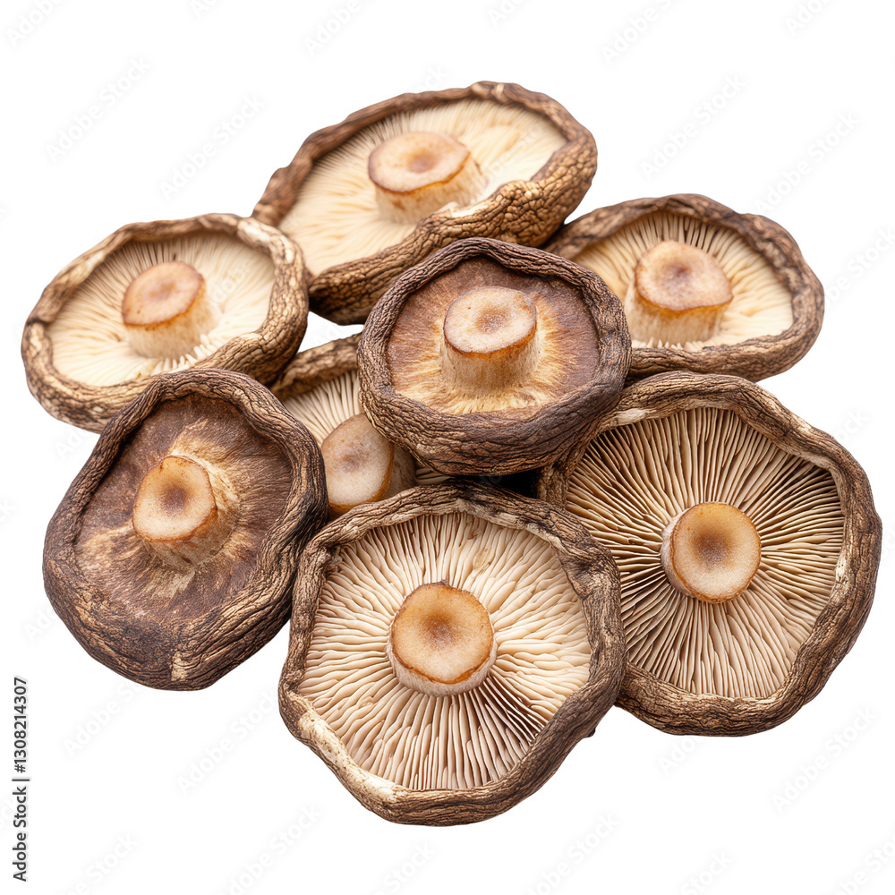 Shiitake mushrooms transparent background png food image white space nature Shiitake mushrooms transparent background png food image white space nature