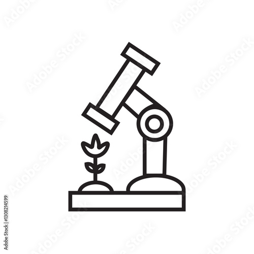 botany research line icon