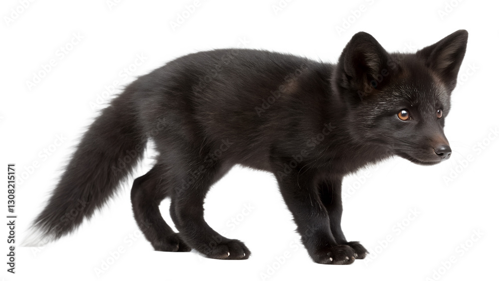 Obraz premium Black Fox Cub. 