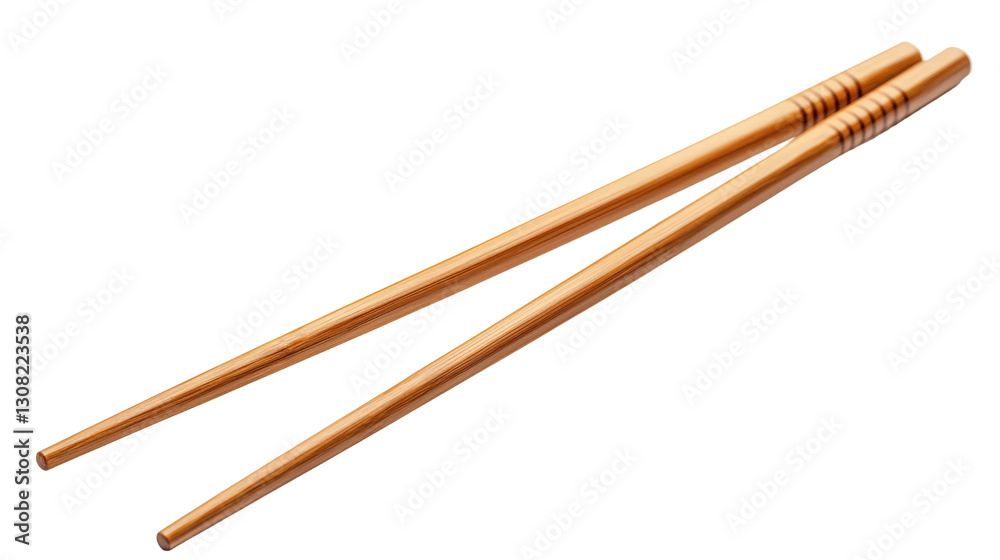 Pair of chopsticks isolated on transparent background, PNG file, sharp and detailed Pair of chopsticks isolated on transparent background, PNG file, sharp and detailed