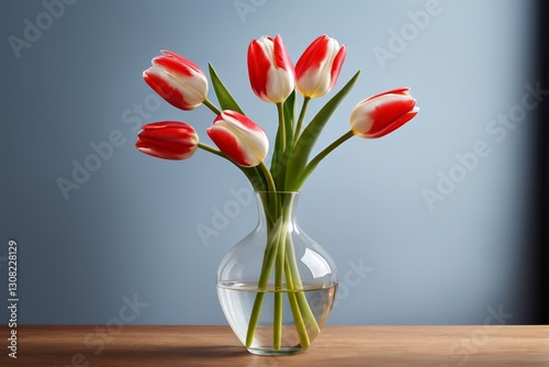 Wallpaper Mural there is a vase with red and white flowers in it Torontodigital.ca