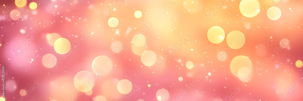 Abstract Pink and Gold Bokeh Background Festive Sparkle Light Leaks Abstract Pink and Gold Bokeh Background Festive Sparkle Light Leaks
