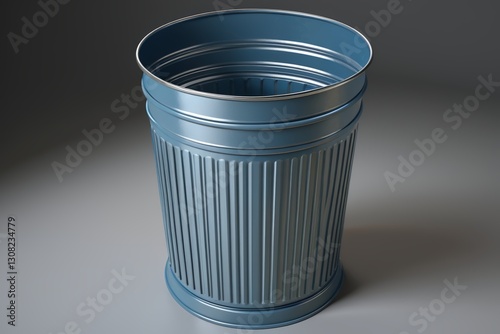 Wallpaper Mural there is a blue trash can with a lid on a table Torontodigital.ca