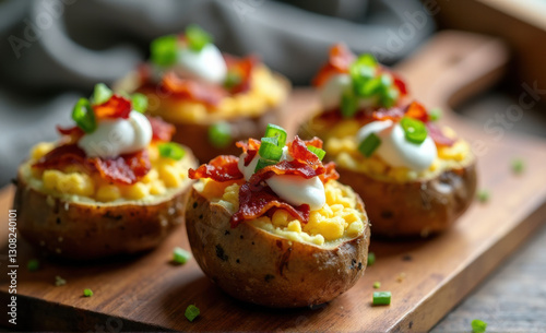 cheesy twice baked savory potatoes