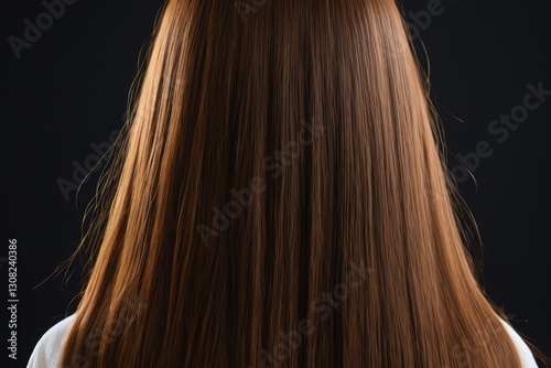 a close up of a woman with long brown hair and a white shirt