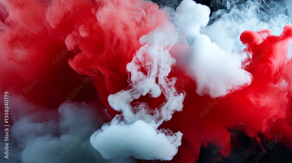 Fototapeta premium Exploding ink in water with rich, dark pigments, fluid abstract background