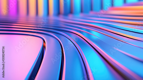 Colorful abstract background featuring dynamic shapes and patterns representing the energy of fast-moving consumer goods