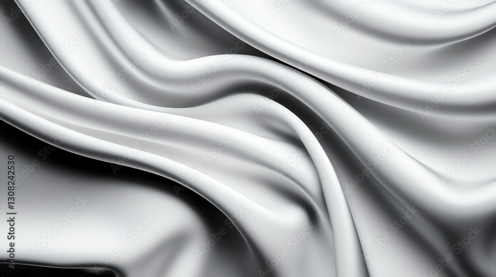 Smooth silk fabric draped with soft folds and shadows, elegant abstract texture Smooth silk fabric draped with soft folds and shadows, elegant abstract texture