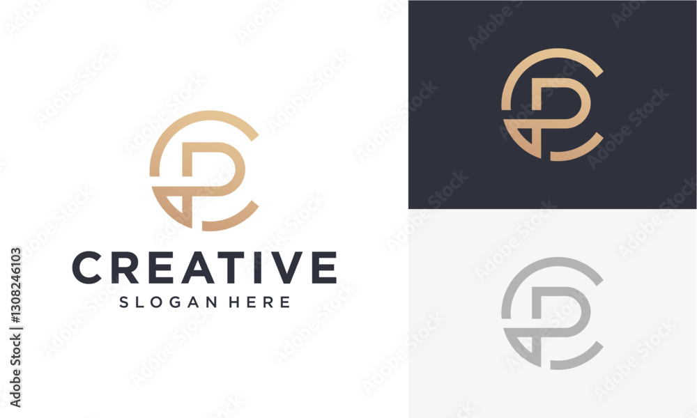 initial cp vector logo initial cp vector logo