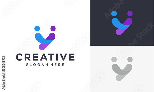 people initial y vector logo