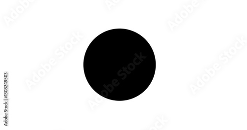 The loading animation snippet is rotated to the right until it is completely round, on the white background