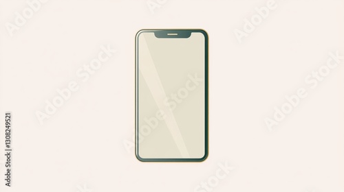 Elegant Smartphone Mockup: Modern Device with Blank Screen for App Presentation