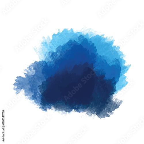 Modern blue splash on white background