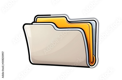 Organizing digital files office workspace graphic illustration creative environment top-down view productivity concept