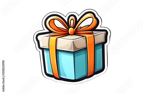 Celebrating special moments with a gift box illustration digital art vibrant colors playful design