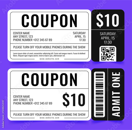 Event Coupon Ticket Design