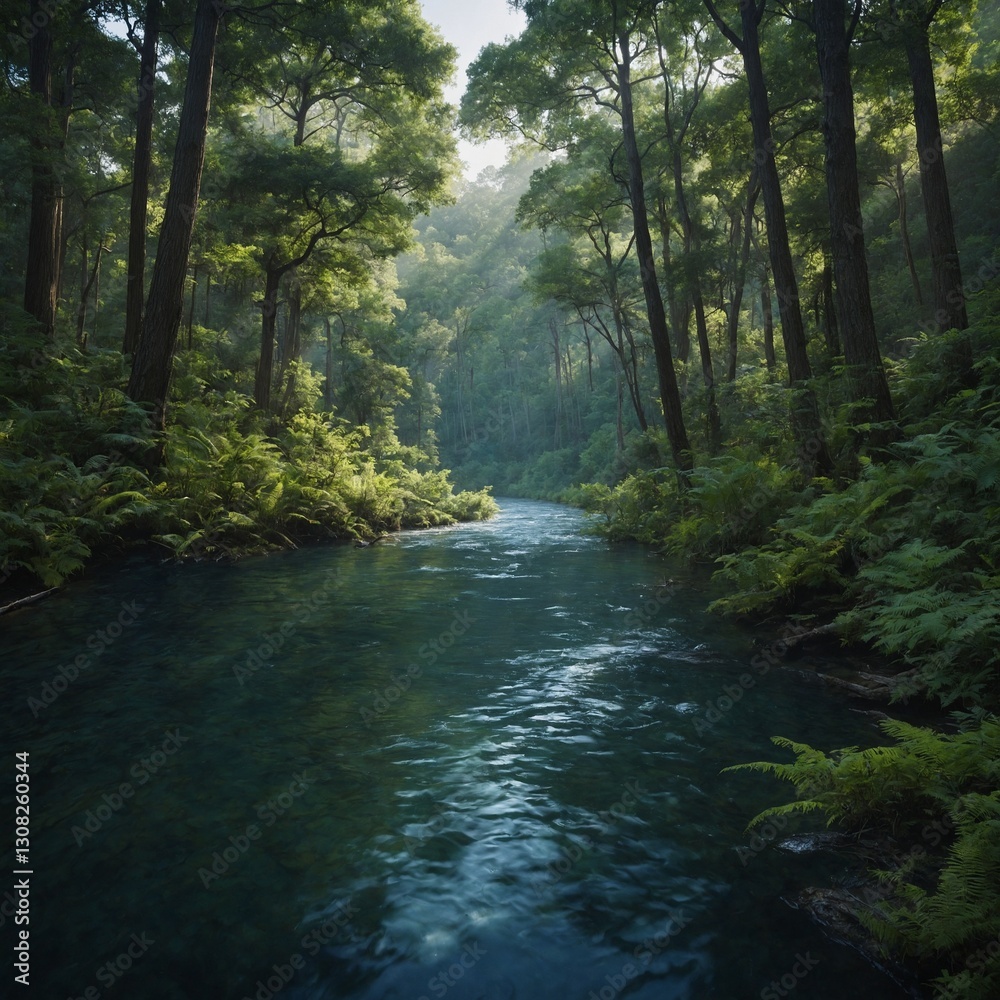 Obraz premium waterfall in the woods