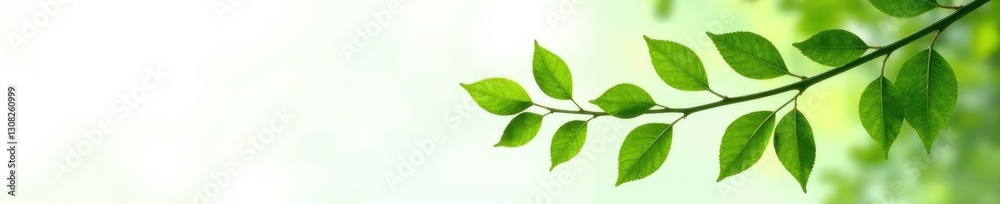 Leafy branches with delicate green leaves isolated on white background, leaf, greenery, trees Leafy branches with delicate green leaves isolated on white background, leaf, greenery, trees