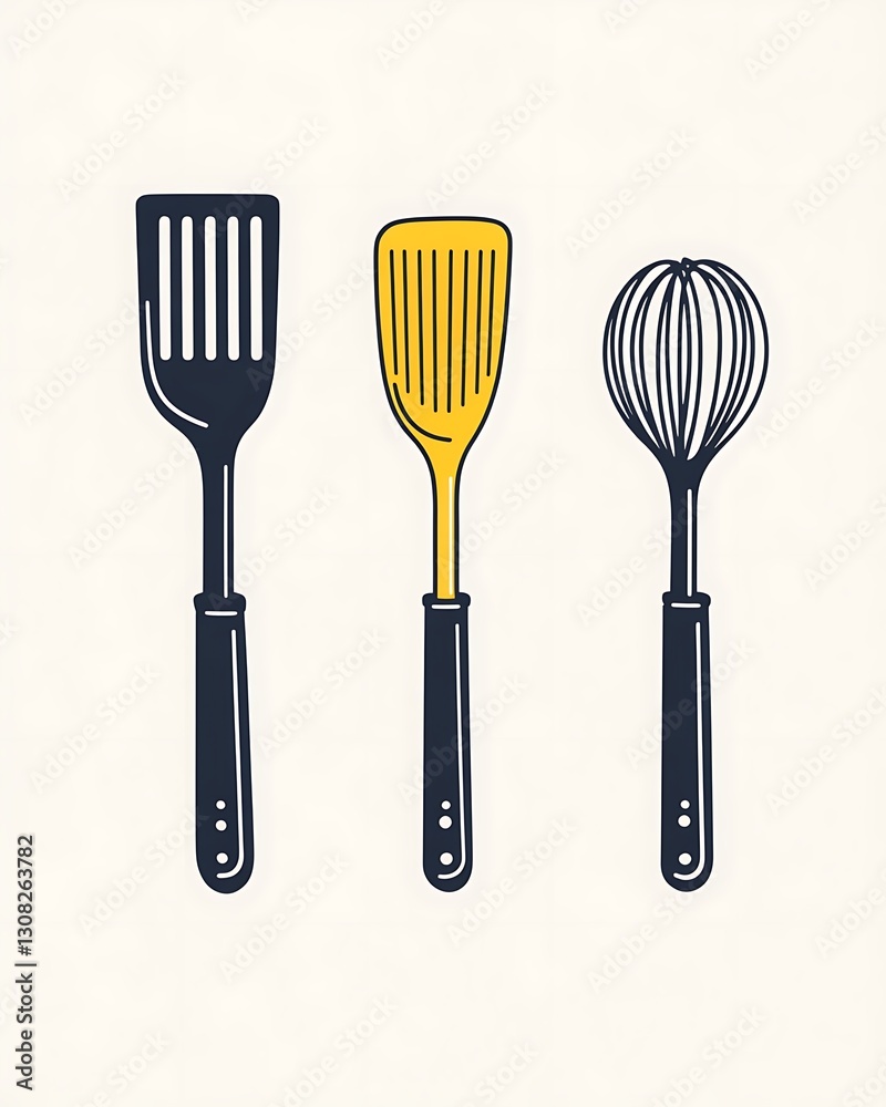 Kitchen Utensils Display - Spatulas & Whisk Kitchen Utensils Display - Spatulas & Whisk