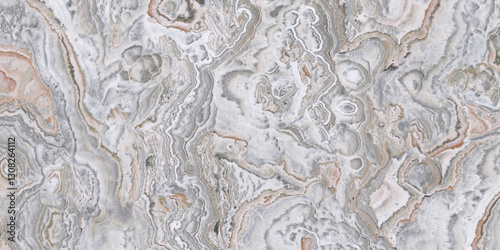 grey onyx marble texture with intricate swirling patterns in shades of brown, and soft black