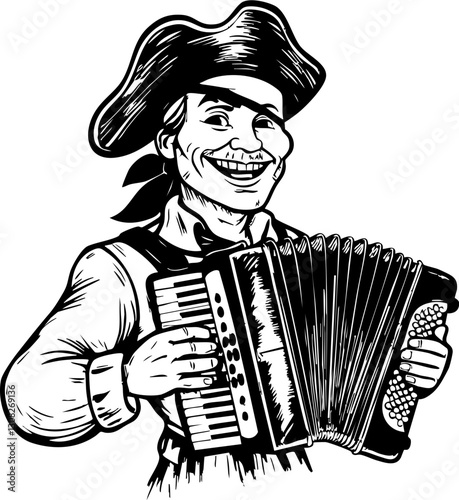 Musical performance by accordion player in a festive atmosphere celebrating culture outdoor event upbeat vibe