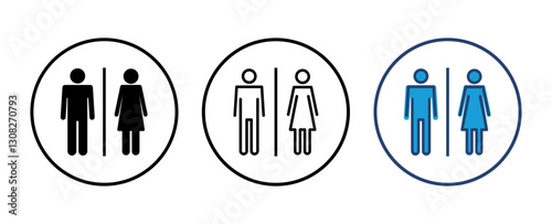 Toilet icon vector. restrooms icon vector. bathroom sign. wc, lavatory
