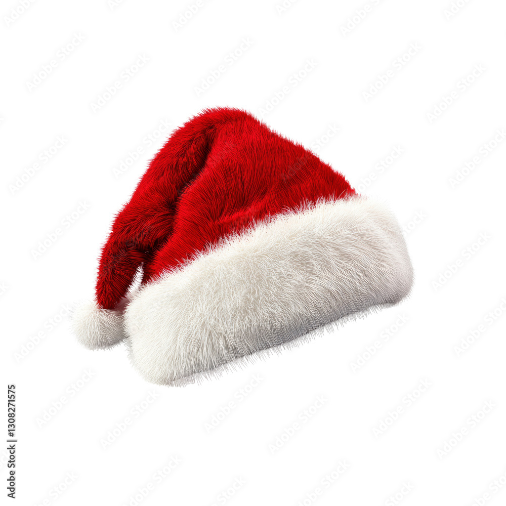 Festive Santa Hat Isolated on Transparent Background Festive Santa Hat Isolated on Transparent Background