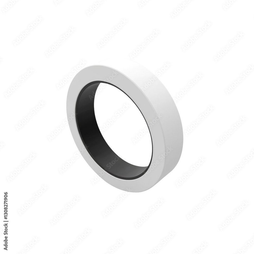 White Adhesive Tape Roll, Isometric View White Adhesive Tape Roll, Isometric View