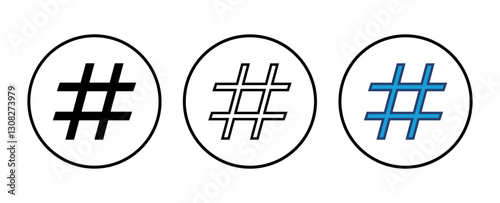 Hashtag icon vector. hashtag symbol