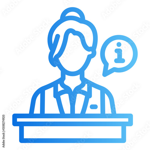 receptionist Gradient icon