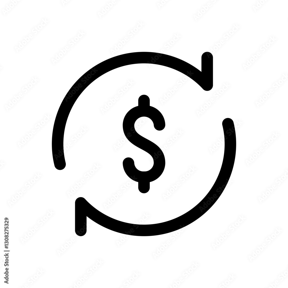 refund money vector icon refund money vector icon