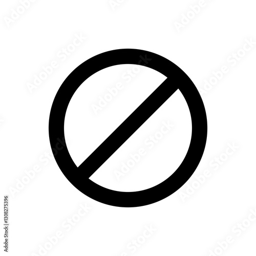 Prohibition symbol. warning sign. color editable
